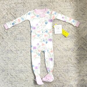 Burts Bees Baby Wild Garden Sleeper Girl Size 12 months NWT